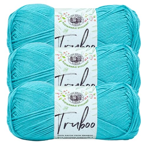 Image of (3 Pack) Lion Brand Yarn Truboo Yarn, Aqua
