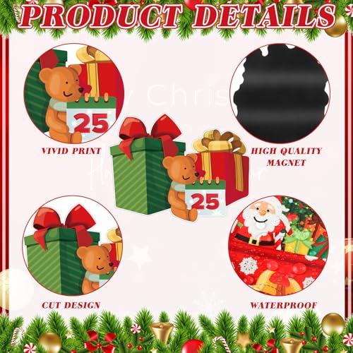 Juego de 24 imanes decorativos navideños miniatura 5