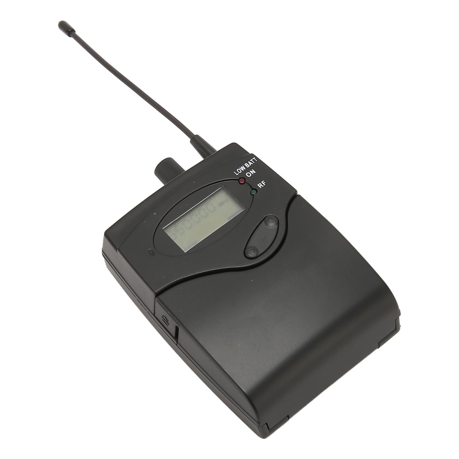 Fabater Odbiornik Typu Bodypack System Stereofonicznego Odsłuchu Dousznego 550–580 MHz, Bezprzewodowy Odbiornik Monitorujący do Studia Scenicznego Zespołu, Kompaktowy, Lekki Bodypack z Wyjściem 3,5 Mm