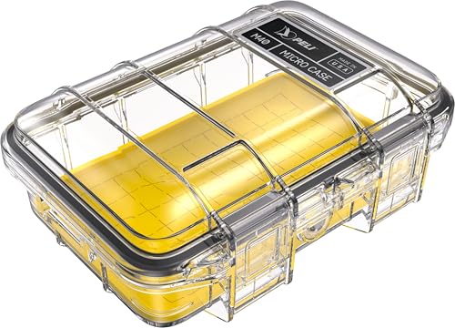 Valise PELI M40 Micro Case jaune et transparente de 1 L pour la protection de vos outils