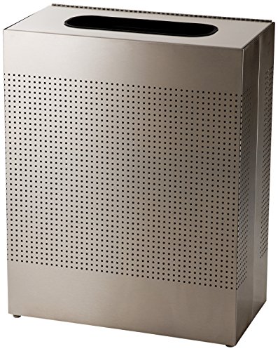 Image of Rubbermaid Commercial Products Silhouette Large Rectangle Trash Can, 22.5 Gal, Stainless Steel, Indoor for Offices /Hotel Lobbies /Front Desk