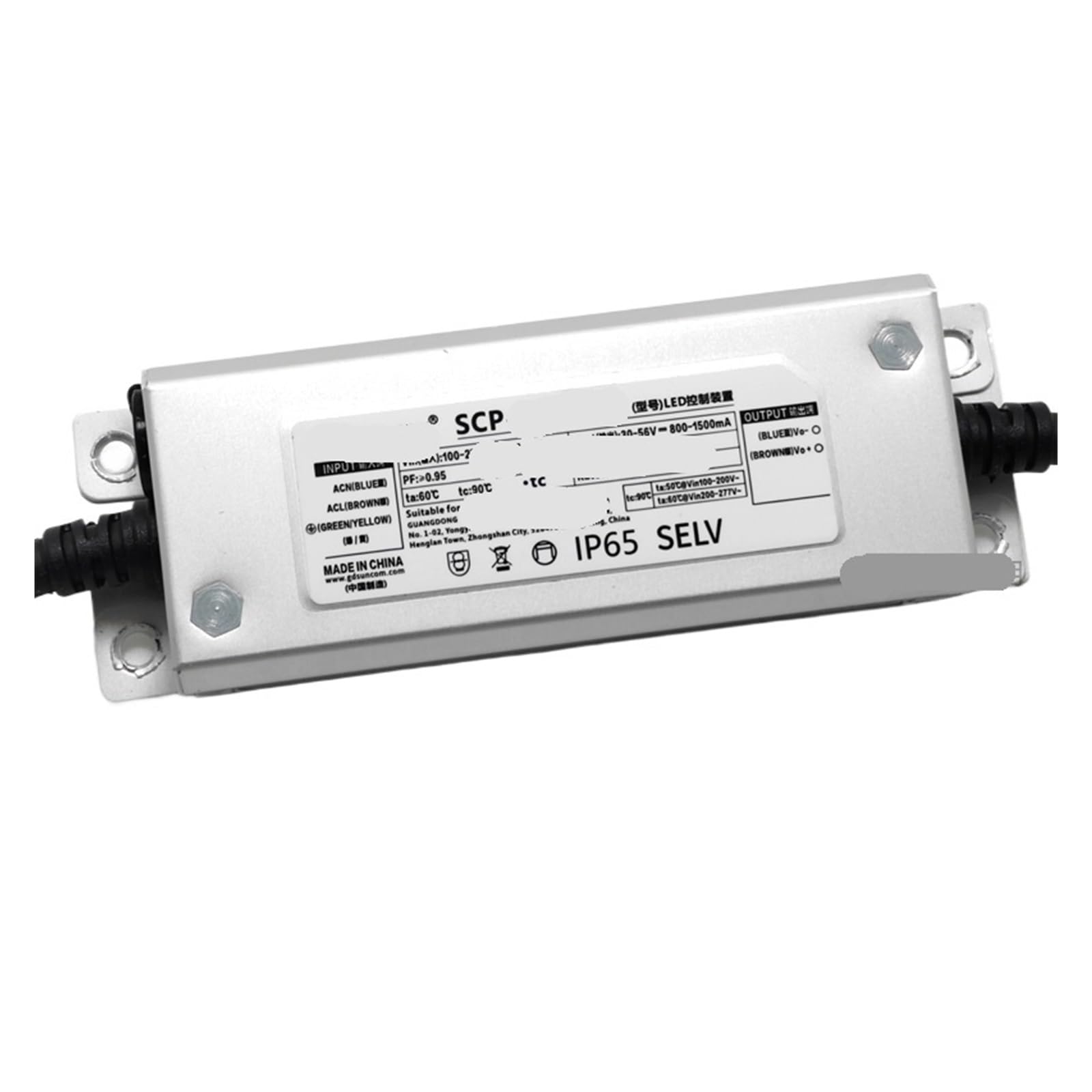 Ballast LED étanche en aluminium pour lèche-mur extérieur