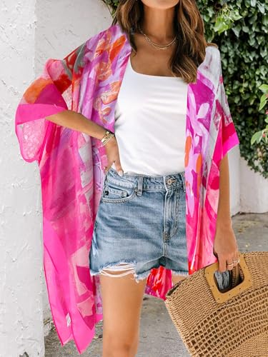 Image of Moss Rose Women Summer Bikini Kimono Bathing Suit Cover Ups for Swimwear