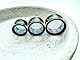 beyoutifulthings Ohr-Tunnel Abalone-Muster Innen-Rand Schwarz Acryl Ohr-Piercing Ohr-Schmuck Saddle Fit Plug Sattel-verschluss 8-mm