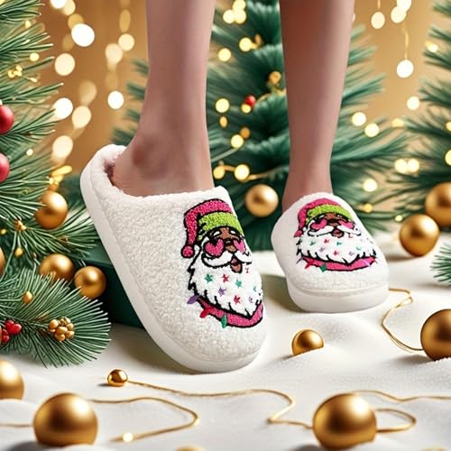 Image of LNERIP Slippers Winter Womens Mens Fluffy Plush Slippers Animals Cute Cartoon House Slippers Cuddly Warm Shoes Indoor Outdoor Girls Women