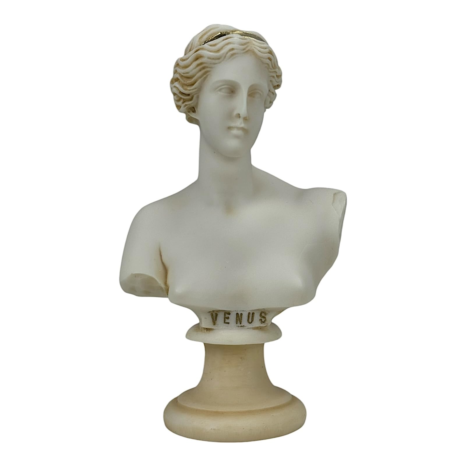 Escultura de mármol fundido Venus Afrodita réplica de busto griego de 15.0 cm