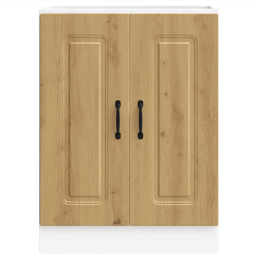vidaXL Mobile Base lavello Kalmar Rovere Artigianale 60x46x81,5 cm, Mobile Base Cucina, lavello Cucina Mobile Base, lavello Base