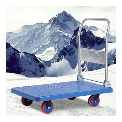 Carretilla plegable de 4 ruedas 72x48 cm azul miniatura 3
