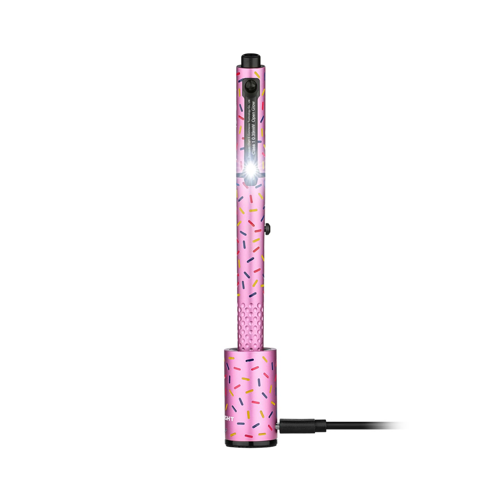 OLIGHT O'Pen Glow EDC Pen Light, 120 Lumens with Green Beam, Rechargeable LED Flashlight for Outdoor Uses, Writing, Adventure, Professional Business Giftt(Donut)