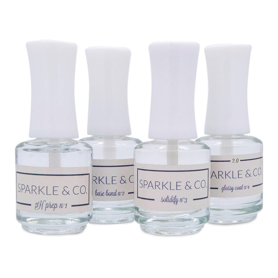 Sparkle & Co. pH Prep, Base Bond, Solidify & Glossy Coat 2.0
