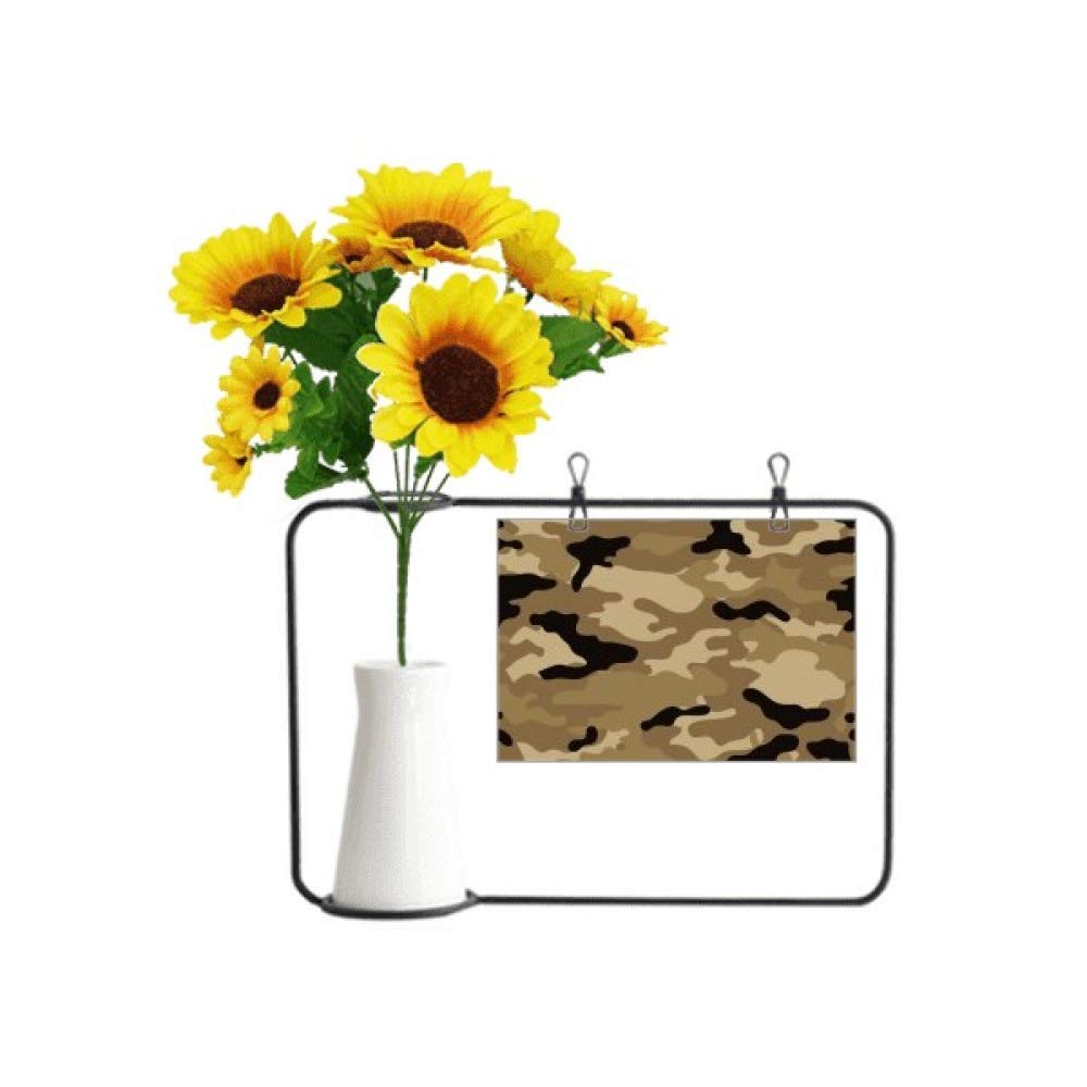 Carte de bénédiction motif camouflage avec fleur artificielle cadeau