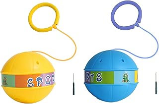 2Pcs Glowing Bouncing Ball, Foot Flashing Skip Ball, Portable Glowing Flashing Ankle Skip Ball Toy, Single Leg Flashing Wheel Jumping, Fitness Jumping Ball for Kids and Adults