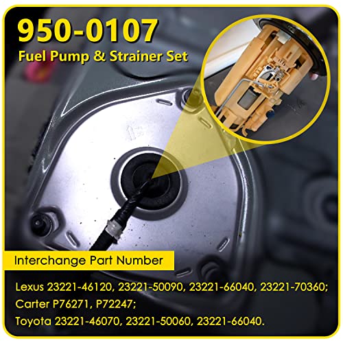 950-0107 9500107 Fuel Pump & Strainer Set Electric Fuel Pump With Wire Harness & Strainer Filter Kit For Toyota Lexus #TOP2