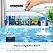 Multi-Stage Hang-On-Back Aquarium Filter for 20-50 Gallon Fish Tanks Waterfall Oxygenation & Ultra-Quiet HOB Filter System with Splash Guard & Dual Mounting(13 Inch)