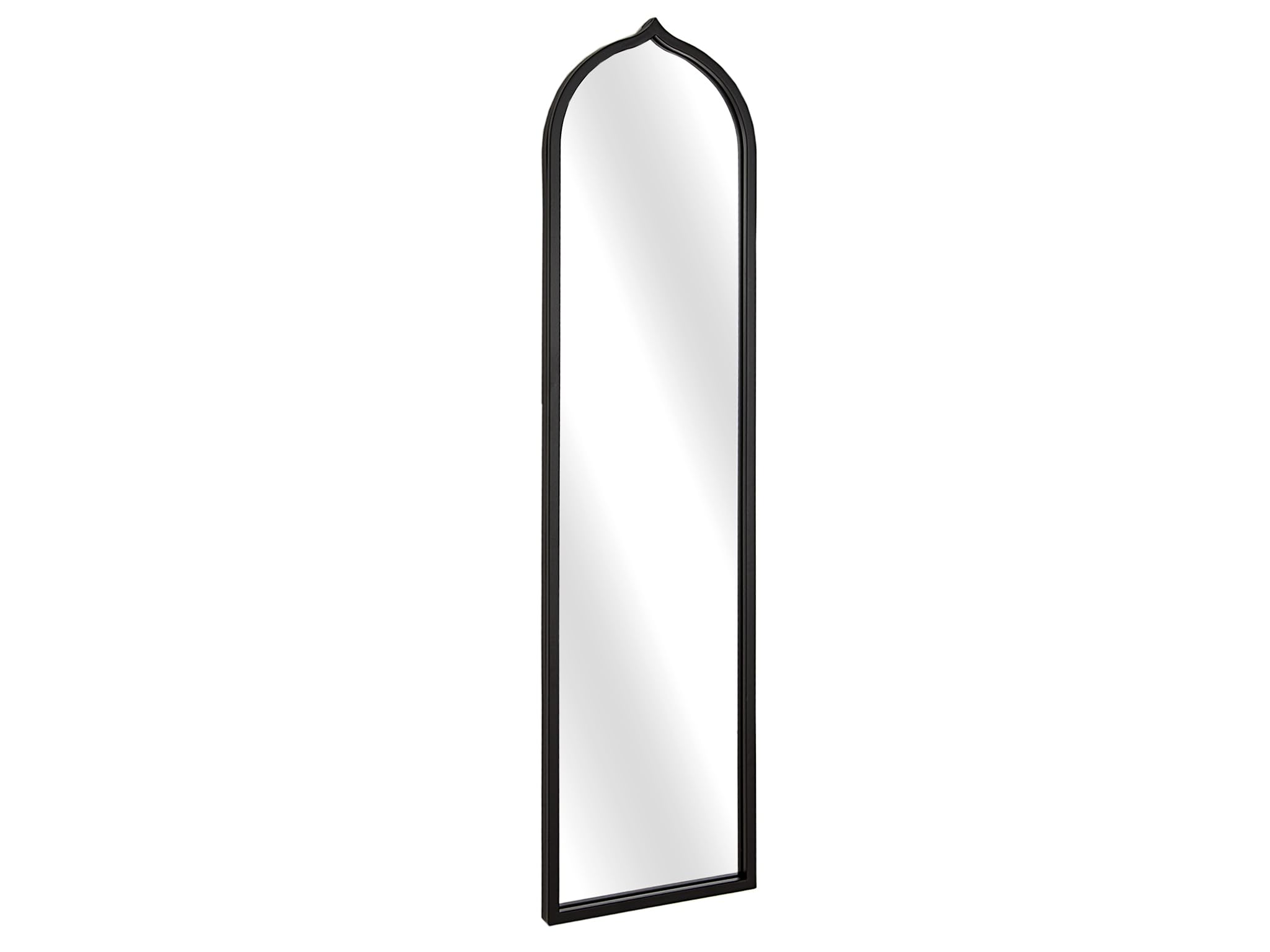 Miroir en métal noir industriel élégant pour salon et entrée