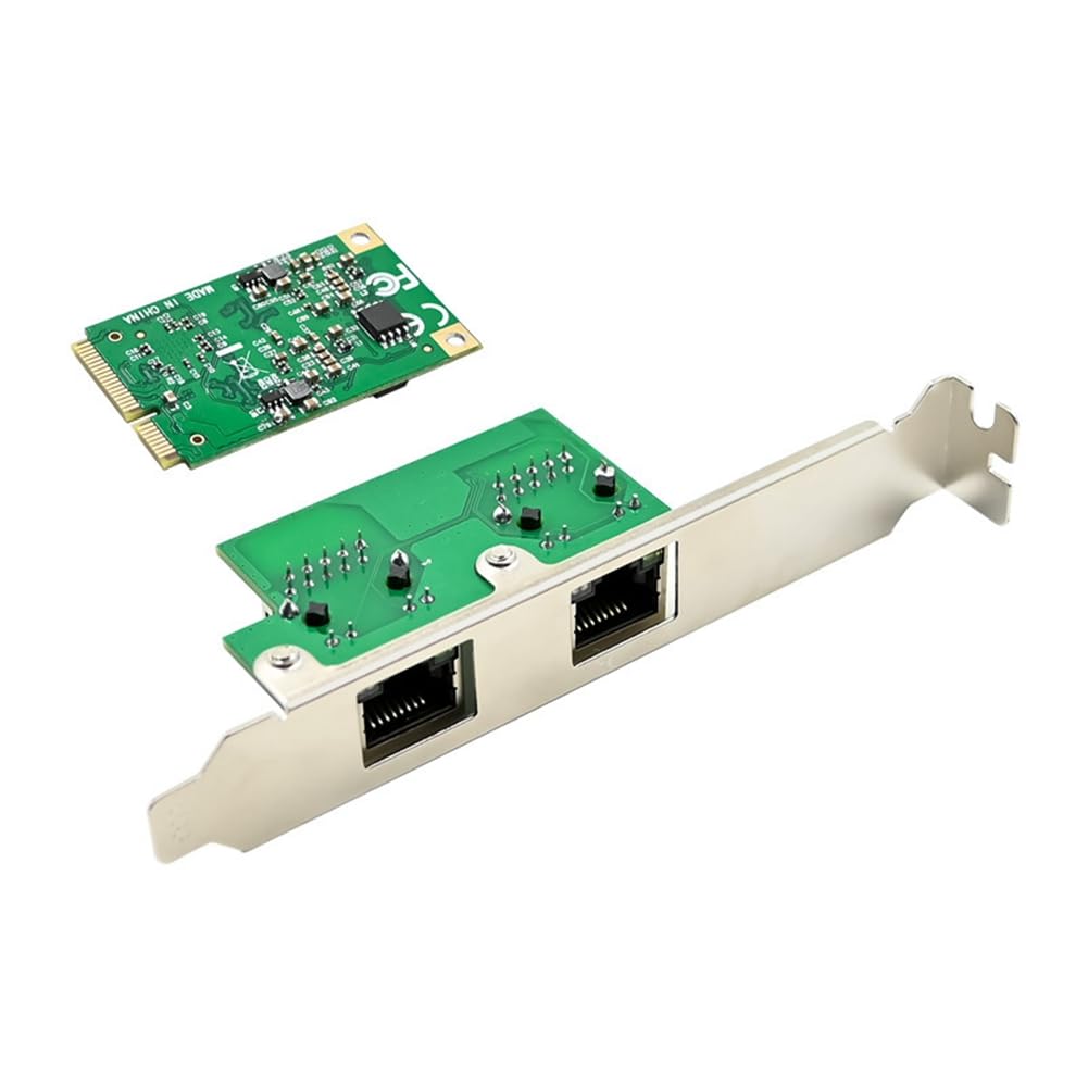 MiniPCIE Dual RJ45 Port 2,5G Gigabit Ethernet scheda di rete 2,5G/1000/100/10Mbps RTL8125B Scheda di rete di controllo industriale