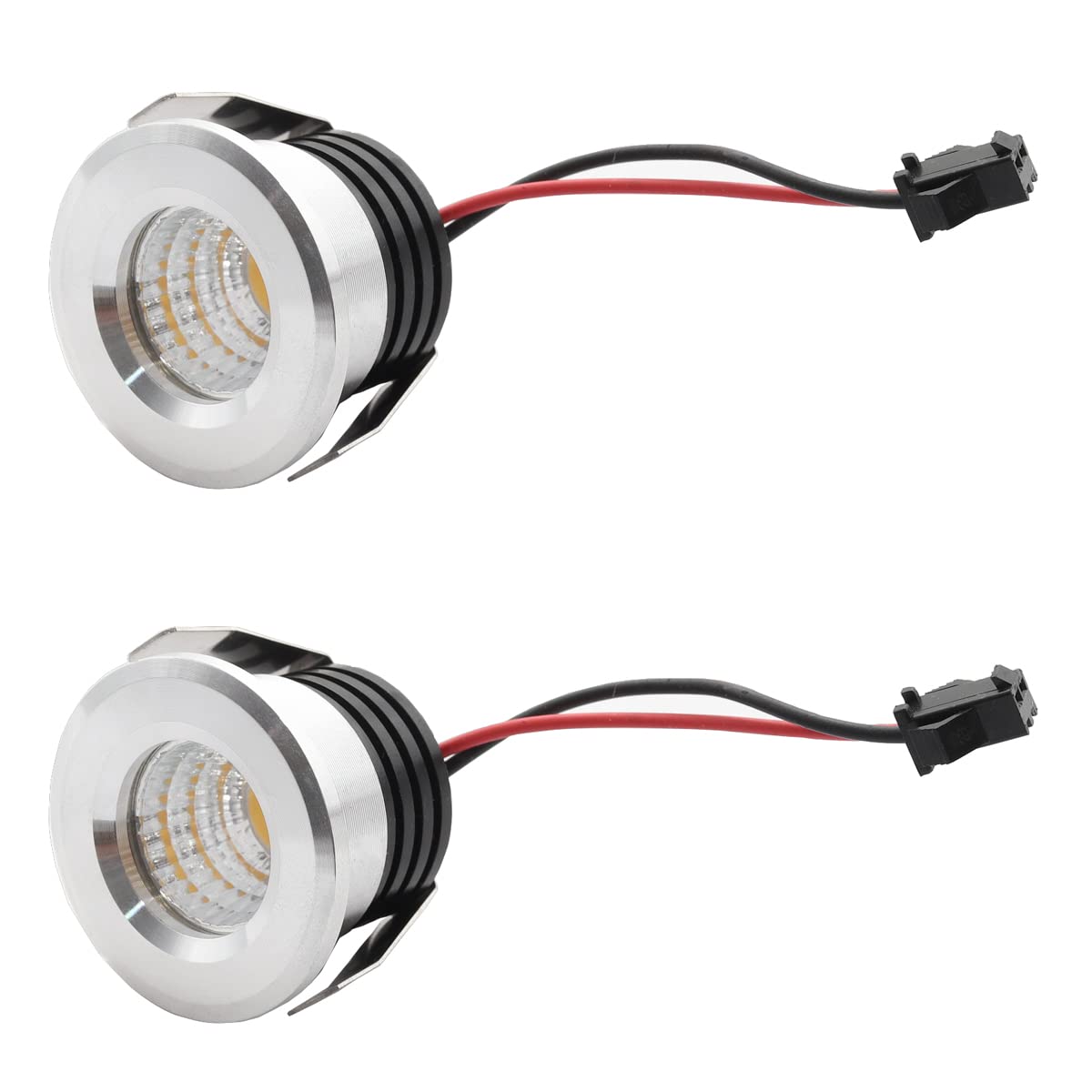 YODAVE 10 Stück 3W Mini Einbaustrahler Warmweiß Klein Ausschnittlochmaß 3.0~3.6cm mit Trafo mini Spots für DIY Dipslay Kabinett Vitrine Belechtung