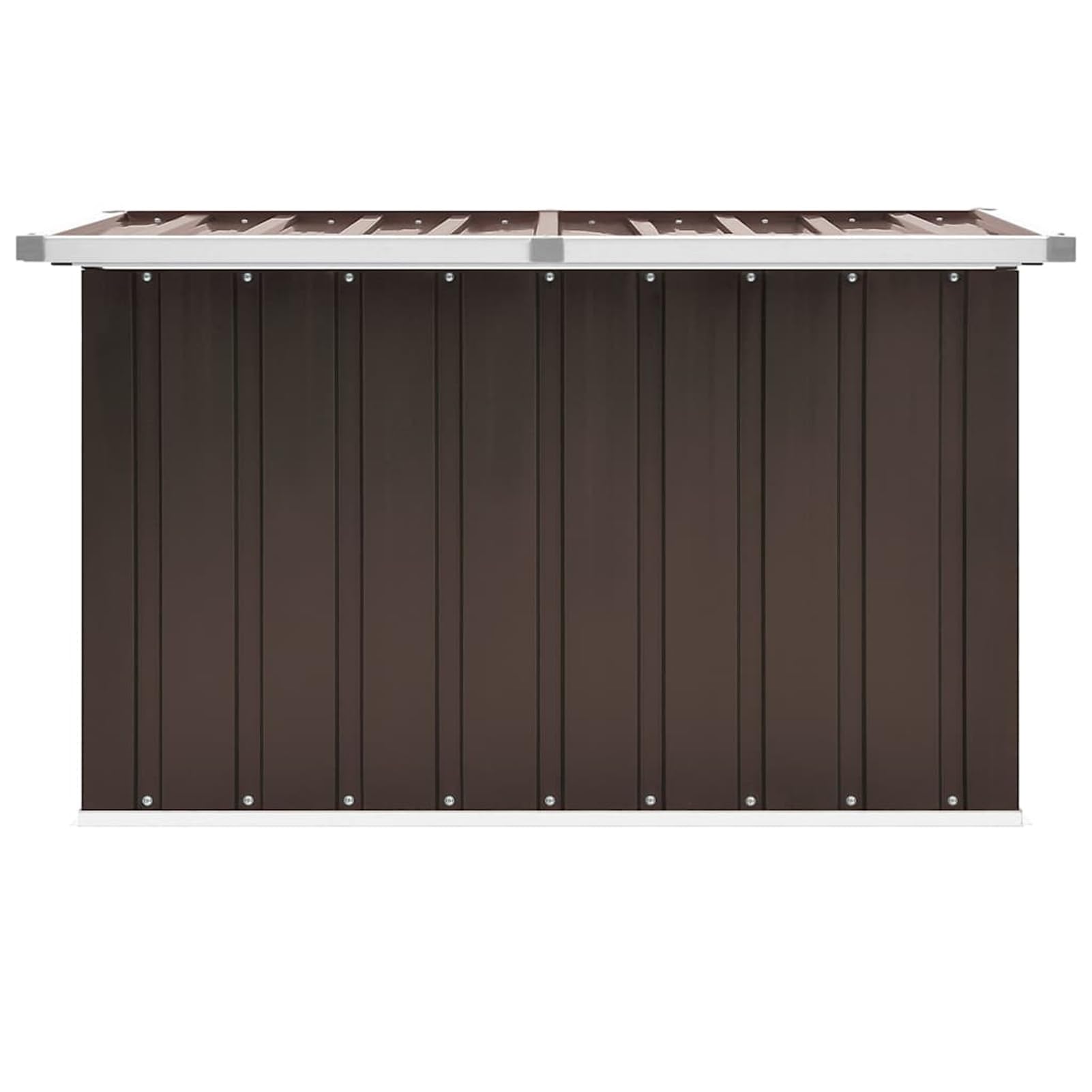 Homgoday Coffre de jardin marron 109 x 67 x 65 cm, mobilier de jardin extérieur pour balcon, terrasse et jardin