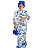 HD Blue Embroidery Nigerian Lace Dress for Woman Rhinestone Lace Kaftan Gown with Matching Spaghetti Strap Long Under Dress