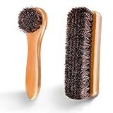 Horsehair Shoe Brush for Cleaning, Shoe Polish Brush Horse Hair Shoe Brush, Soft Shoe Shine Brush Shoe Cleaning Brush for Leather Shoes Boots & Sneakers