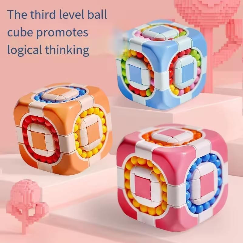 TIUDTOY 3D Game Brain Teaser Puzzlle Ball Cubbe Fun Challengging Puzzlle Tire Cubbe Sensory for Adults Kids (Square Magic ) 3
