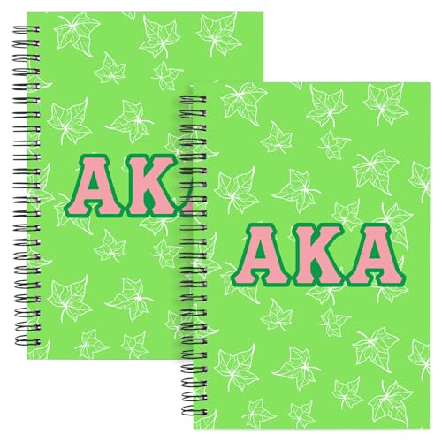 Carnets à spirales AKA de qualité supérieure journal 1908 rose et vert pour elle