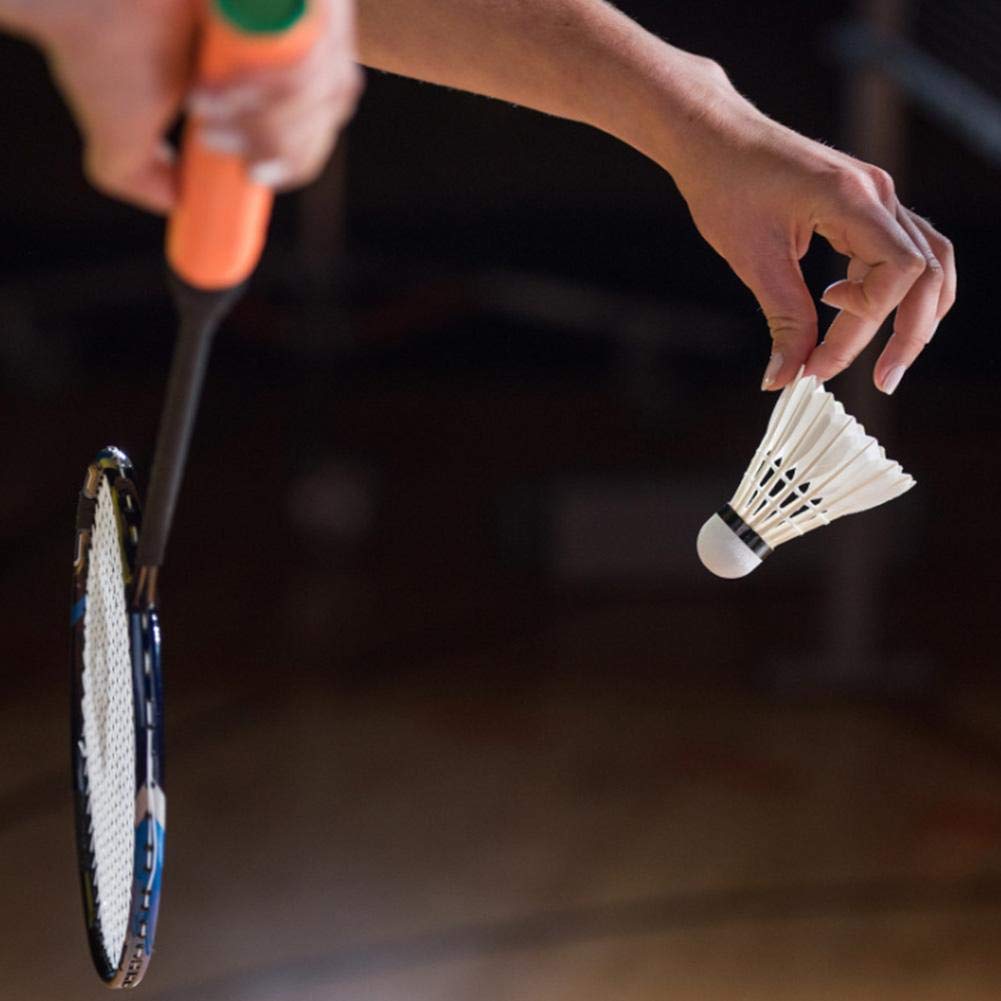 Volani da Badminton con Piume d'Anatra, 12 Pezzi per Allenamento Indoor