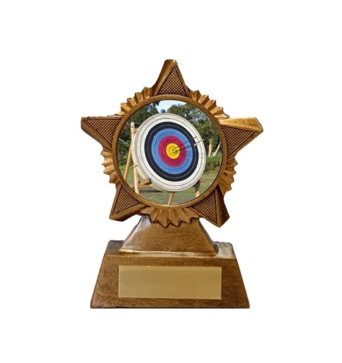 Troshow Antique Gold Archery Trophy Award Premier Star 120Mm Heavy Resin Archer Free Engraving -Troshow1
