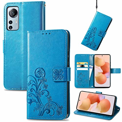 Coque Xiaomi 12 Lite anti-choc : fini le portefeuille grâce au porte-carte bleu