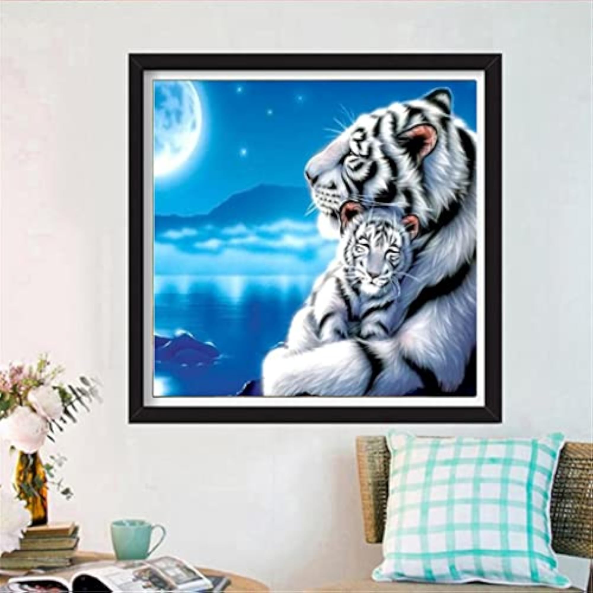 DIY 5D Diamond Painting Embroidery Kit, Tiger Design