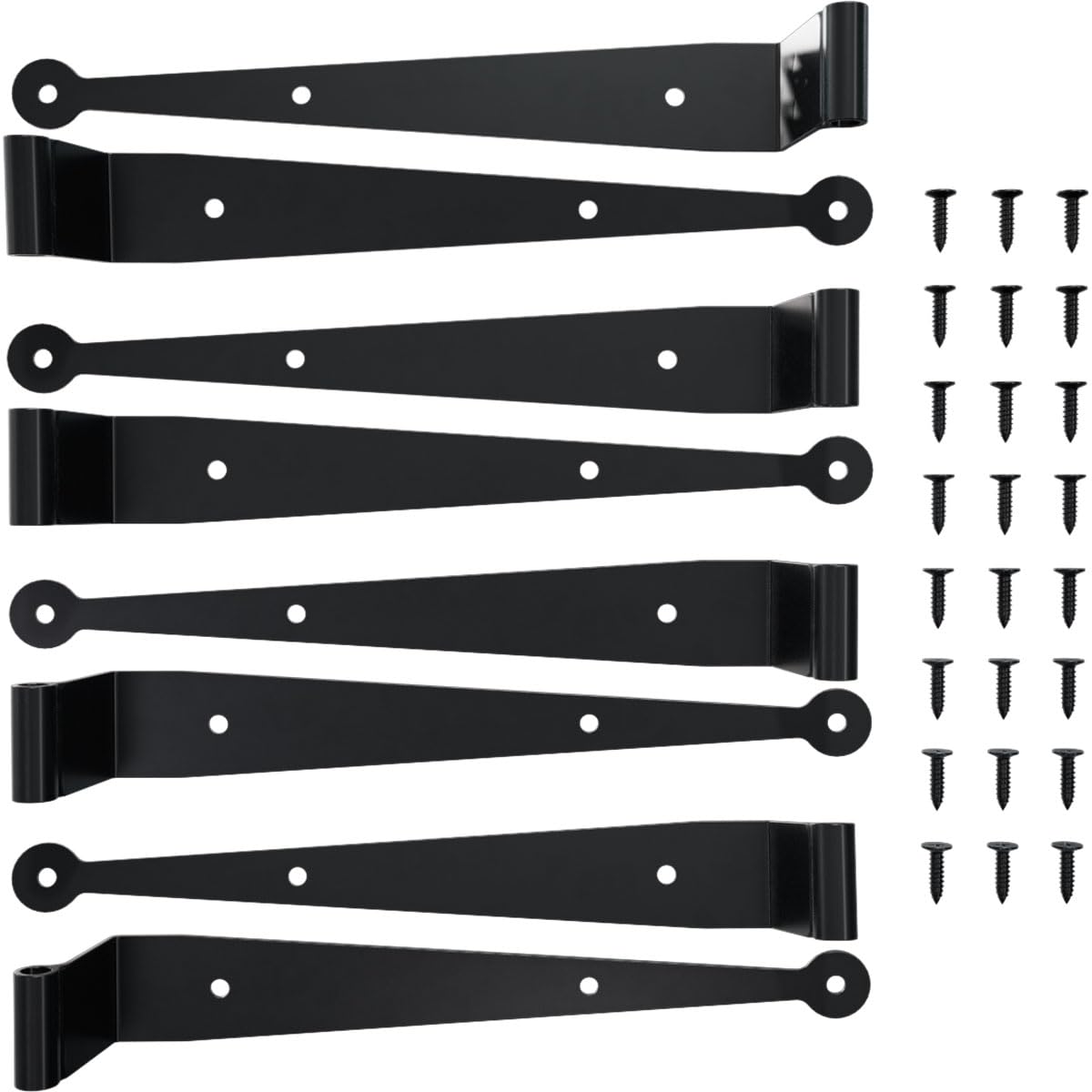 SteelTek Strap Hinge 12"W with 2 1/4" Offset Shutter Kit, for Heights 60"-80" (Includes 4 Pairs of Hinges)