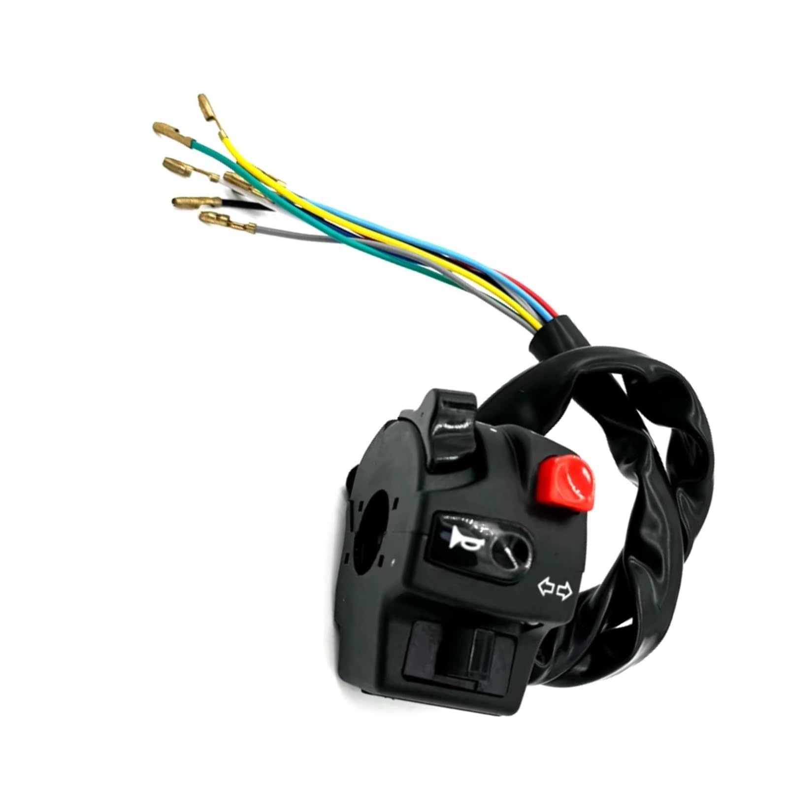 Interruttore Del Clacson E Controllo Dei Segnali Da 22mm Per L'avvio Della Lampada Elettrica Dell'indicatore Direzione Pulsante Universale Comando Manubrio(1pcs-left)