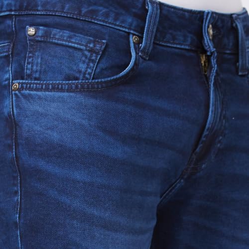 Image of Spykar Men's Kano Slim Fit Mid-Rise Jeans (Ankle Length)
