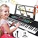 Produktbild Magicfun Keyboard, Digital Piano 61 Tasten Keyboard mit Mikrofon Notenständer Netzteil Für Kinder Geschenk ideal für Kinder und EinsteigerSchwarz