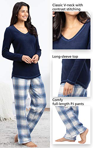 PajamaGram Fuzzy Pajamas For Women - Snuggle Fleece PJ Set For Women4