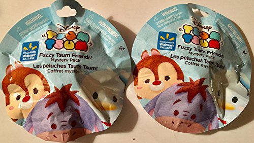 Exclusive Disney Tsum Tsum Mystery Pack Fuzzy Tsum Friends! (SET OF 2 PACKS)