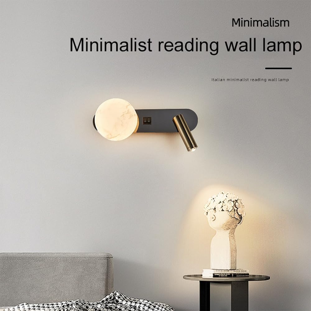LED Wall Mounted Reading Light, Book Light Compatible with Reading in Bed with On-Off Switch, Lighting Chandelier
