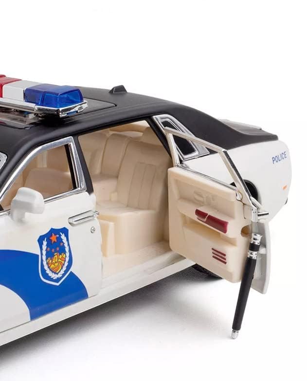 Image of 1:24 Scale Exclusive Alloy Metal Pull Back Die-cast Car Scale Model with Sound Light Mini Auto Toy for Kids Metal Model Toy Car with Sound and Light (Phantom- Police - Multicolor)