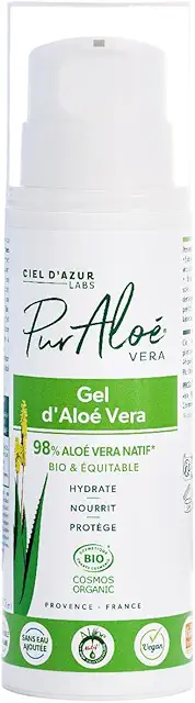 Gel d'Aloé Vera Bio 98% 250ml - Soin Cheveux et Peau Naturel