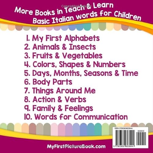 My First Italian Words For Communication Picture Book With English Translations thumb #1