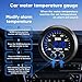 ZHSYMX Universal 52mm Water Temperature Gauge with Alarm and 1/8 Npt Sensor Car Digital Meter Blue Display Temp 100-300F(-17~187C)