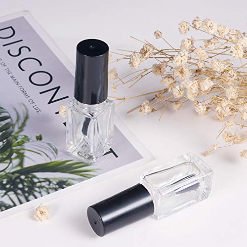 BENECREAT 24PCS 5ml leere Nagellackflaschen Transparente Glasnagellackflaschen mit Bürsten, 5PCS Trichtertrichter – Bild 7