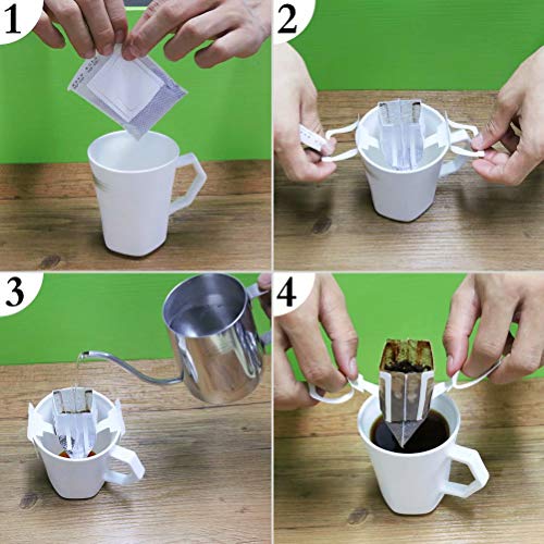 Long Narrow Spout Coffee Pot [Small] - Newness 304 Stainless Steel Hanging Ear Hand Blunt Pour Over Drip Pot for Coffee Maker, Hanging Ear Coffee Bag Lover, 1.37 Cup (11 Ounces, 330 Milliliter) - Thumbnail 3
