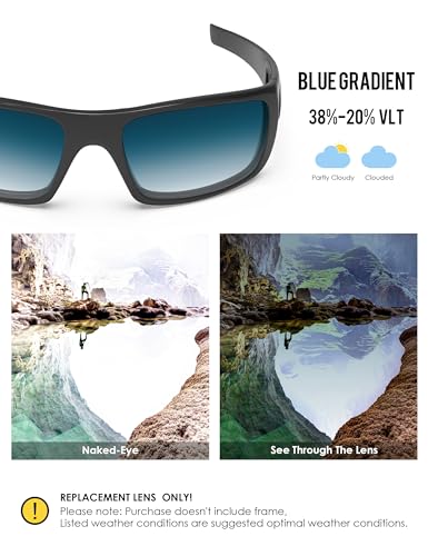 Image of BLAZERBUCK Anti-salt Polarized Replacement Lenses for Oakley Crankshaft OO9239 Sunglass
