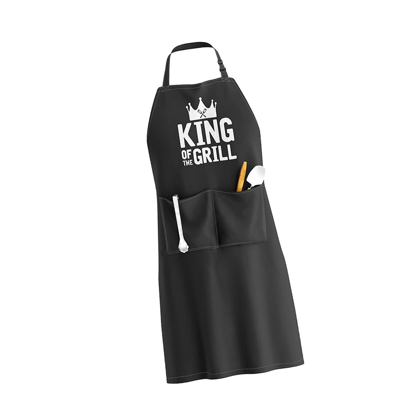 Kalttoy King Mr Mrs Letter Print Couple Kitchen Apron Waterproof for Anniversary, Wedding, Engagement, Practical Kitchen Workwear