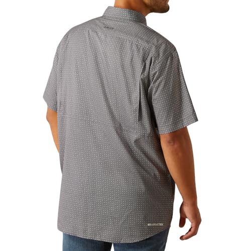 Ariat Mens Taupe Grey Venttek Short Sleeve Shirt2
