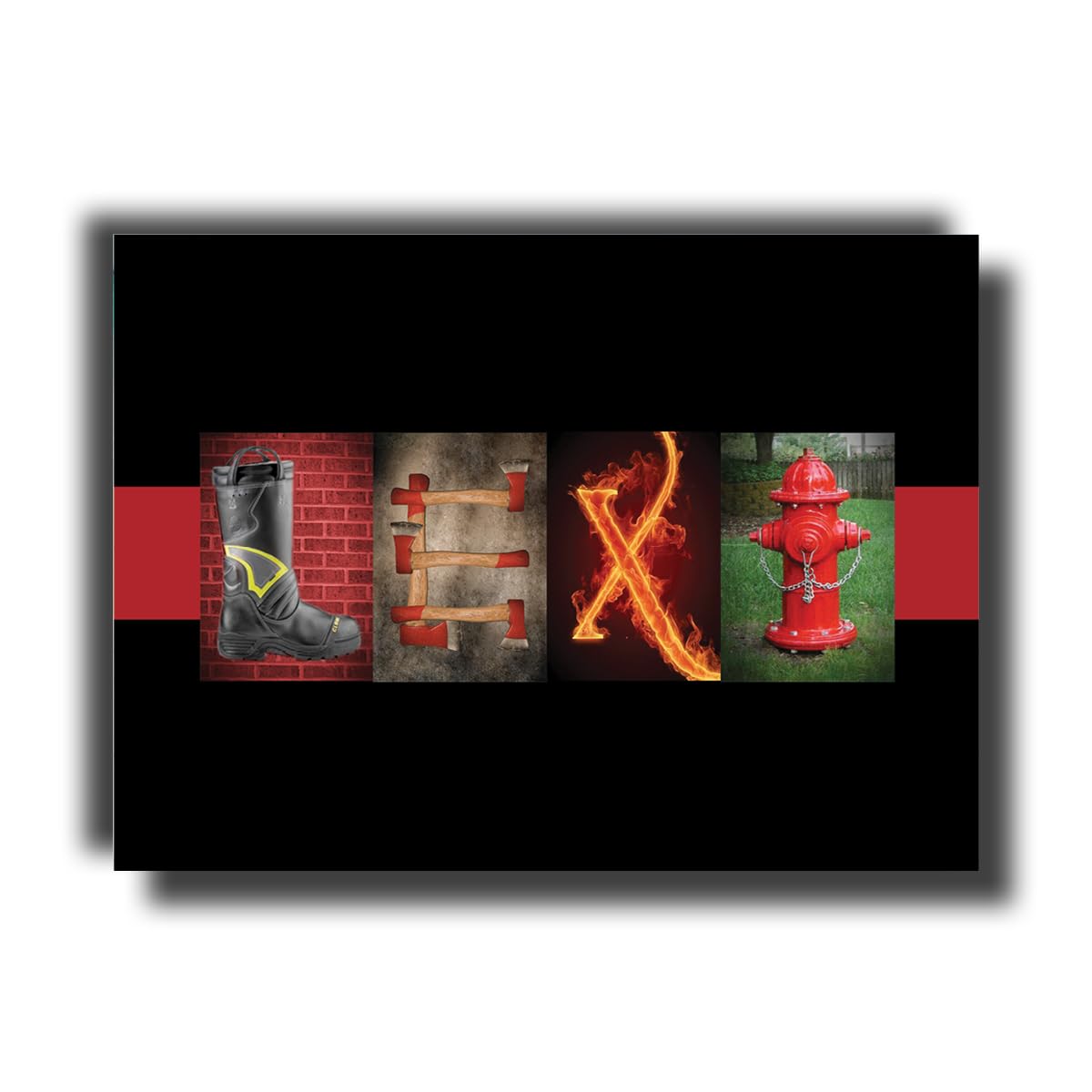 Personalized Firefighter Letter Art, Custom Name Sign, Alphabet Photography, Retirement Gift