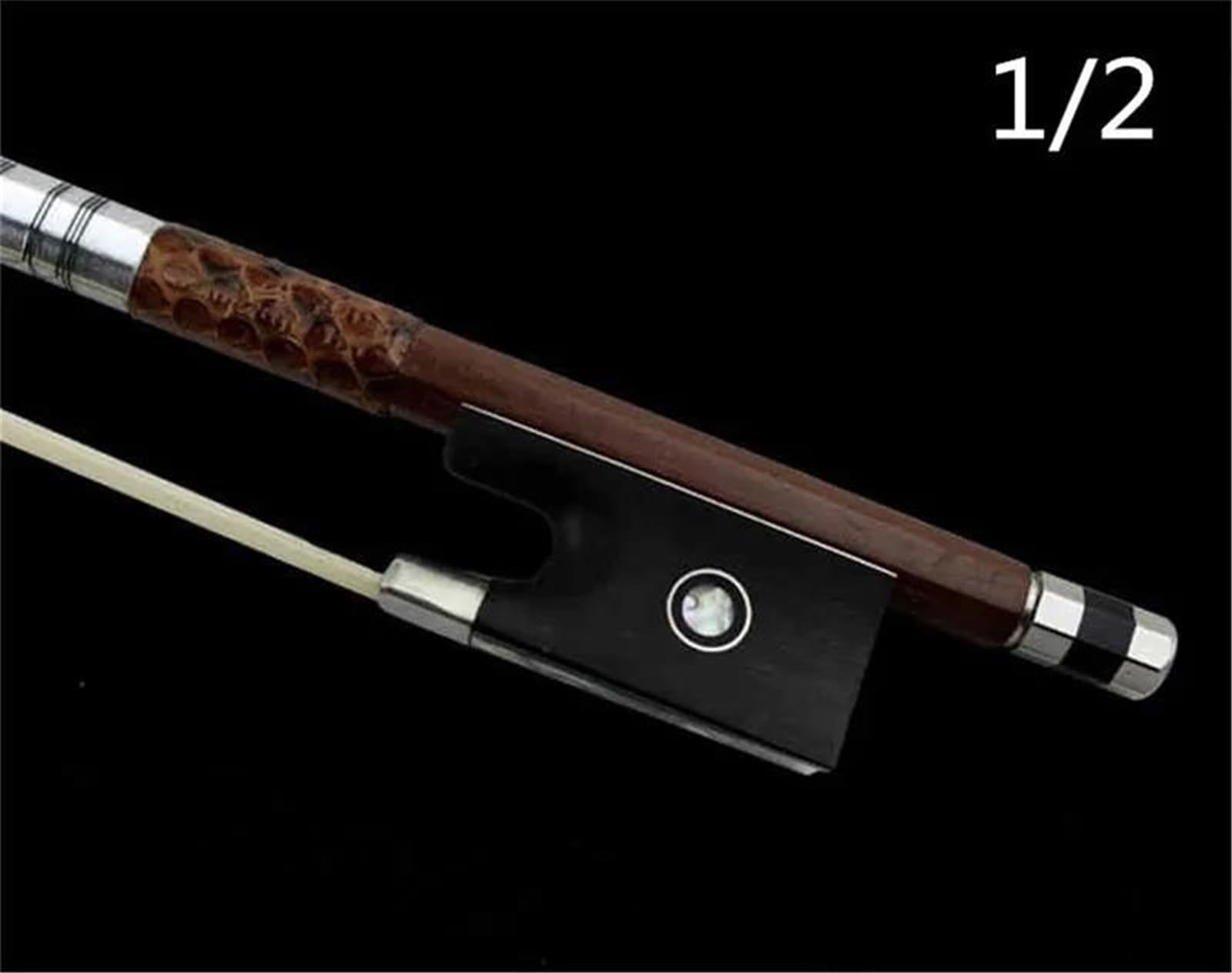 1 pieza de arco de violín tamaño 1/2 1/4 1/8 3/4 4/4 accesorios de madera para el pelo de caballo(1/2)