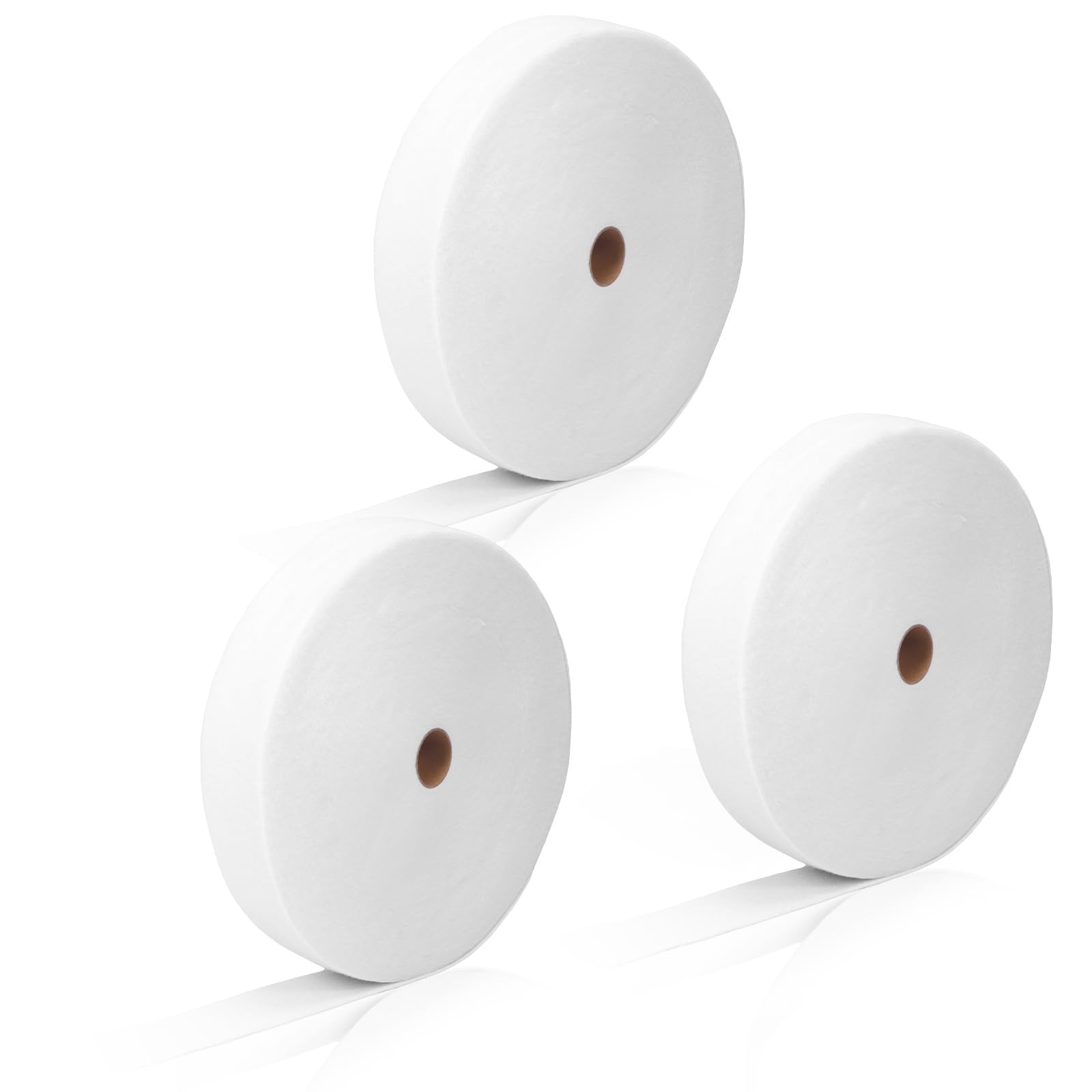3 rolki Jelly Roll Batting paski do dywanów, 5,7 cm x 45 m, biały materiał tapicerski, tłoczone paski pikowane, łącznie 135 m, miękkie paski do pakowania zabawek pluszowych