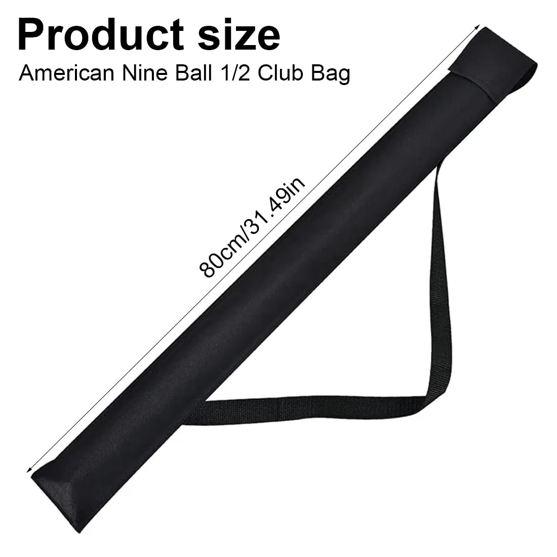 Étui à Baguette de Billard, Sac de Billard avec Sangle réglable, Sac à Baguette, Barre de Billard 1/2 3/4 pour Barres de Billard 1 Pcs